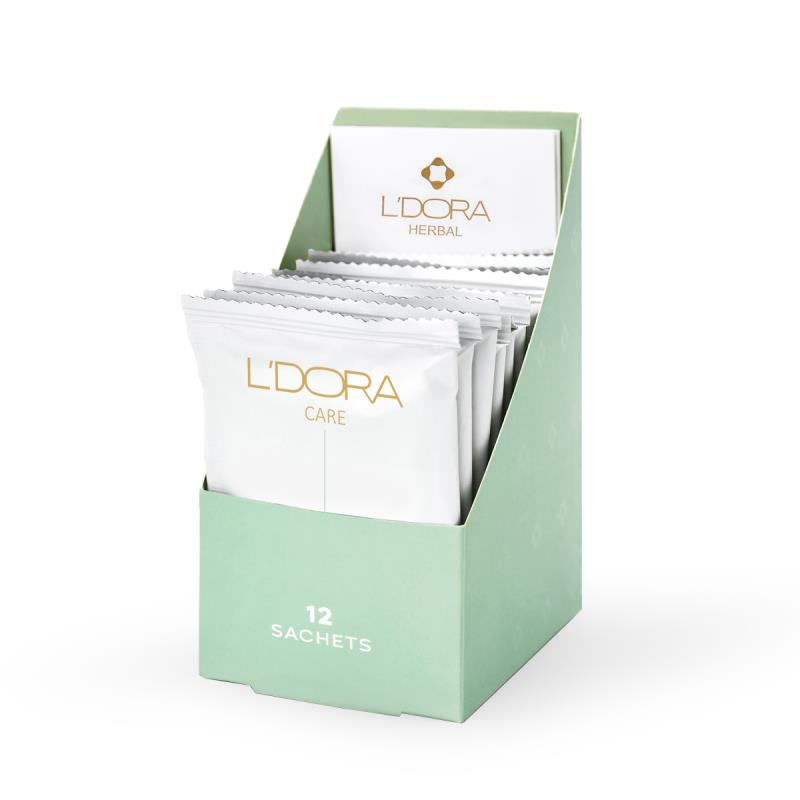 L’DORA HERBAL SPIRULINA HYDROGEL POWDER MASK CONTAINING HYALURONIC ACID AND COLLAGEN, 12 PCS