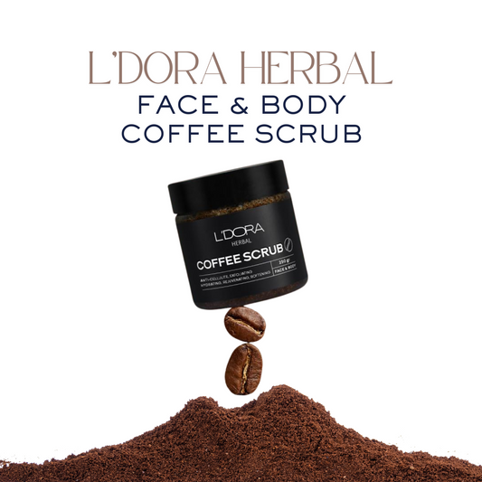 L'DORA HERBAL FACE & BODY COFFEE SCRUB, 250gr
