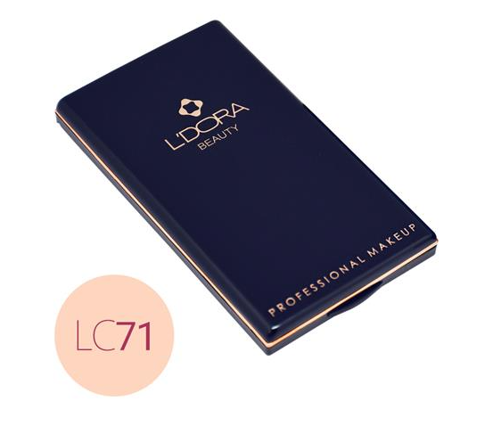 فونداسیون کیک زیبایی L'DORA حاوی کلاژن و ویتامین E، با پد، NO.LC71، 16 گرم